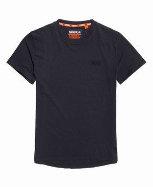 Superdry Organic Cotton Lite Férfi Pólók Sötétkék | LOTIE5846